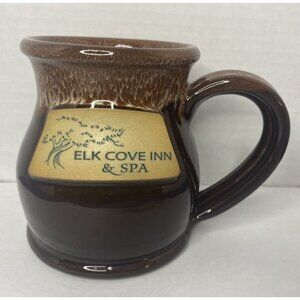 Deneen Pottery Elk Cove Inn & Spa Stoneware Mug With Handle Brown